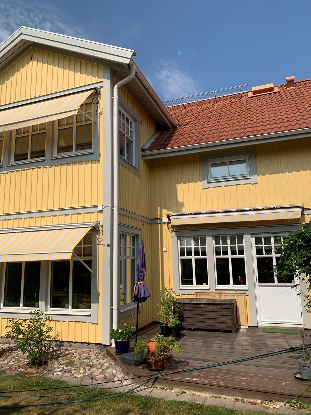 utomhusmålning villa i solna